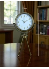 ® Eskitme Metal Gold Rakamlı Üç Ayaklı Masa Saati