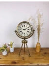 ® Eskitme Metal Mini Tripod Orient Masa Saati 45×26 cm