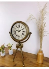 ® Eskitme Metal Mini Tripod Orient Masa Saati 45×26 cm