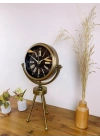 ® Eskitme Metal Mini Tripod Zarif Masa Saati 45×26 cm