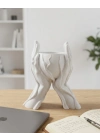 Estetik El Figürlü Dekoratif 3D Baskı Vazo Saksı Ev Dekorasyonu