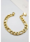 Ezme Zincir Çelik Bileklik - Altın