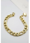 Ezme Zincir Çelik Bileklik - Altın