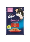 Felix Sensations Junior Taze Jöle İçerisinde Sığır Etli Yavru Yaş Kedi Maması 1 Adet 85 Gr