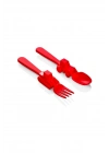 Figürlü Mama Çatal Kaşık Seti - Kırmızı