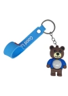 Figürlü ve Işıklı Silikon Anahtarlık -  Yogi - Mavi