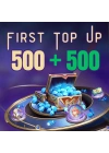 First Top Up 500 + 500 Diamonds