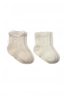 Fiyonklu Penye Soket Çorap 2li 10149 Bej