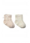 Fiyonklu Penye Soket Çorap 2li 10149 Somon