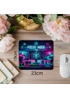 Focus Mode On Yazılı Gamer Mousepad - 19x23 cm 2 mm Dikdörtgen İthal Baskılı Mouse Pad