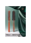 Fön ve Tarama Fırçası Ahşap 2 li SET