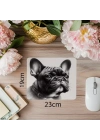 Fransız Bulldog Çizimli Mousepad – Tatlı ve Detaylı - 19x23 cm 2 mm Dikdörtgen İthal Baskılı Mouse Pad