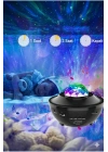 ® Galaksi Yıldız Projektörü ve Bluetooth Hoparlör 10 Renk Modlu Okyanus Dalgalı Gece & Disko ası