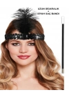 Gatsby Aksesuar Seti – Siyah Charleston Saç Bandı & Sigaralık
