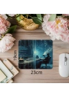 Geleceğe Dönük Kod Temalı Masaüstü Mousepad - 19x23 cm 2 mm Dikdörtgen İthal Baskılı Mouse Pad