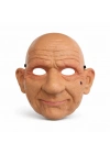 Gerçekçi Yaşlı Adam Maskesi – Lateks Görünümlü Plastik Korku Maskesi