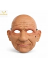 Gerçekçi Yaşlı Adam Maskesi – Lateks Görünümlü Plastik Korku Maskesi