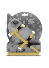 Gezdirme Kayışlı Dokuma Kedi Göğüs Tasma Seti 20*32-120 cm Sarı