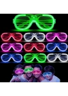 Glow Işıklı Panjur Parti Gözlüğü 12 Adet