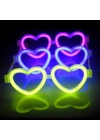 Glow Kalpli Fosforlu Gözlük 6’lı Renkli Set – Neon Parti