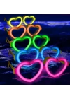 Glow Kalpli Fosforlu Gözlük 6’lı Renkli Set – Neon Parti