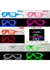 Glow Model Led Işıklı Parti Gözlüğü 3 Modlu 5 Renk 5 Adet