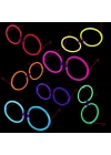 Glow Parti Gözlüğü Glow Partisi Yuvarlak Şekilli Fosforlu Gözlük 6 Adet