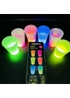 Glow Partisi Bardakları 6 Renk 6 Adet 1.5 oz 4.5 x 6.5 cm