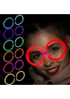 Glow Stick Yuvarlak Parti Gözlüğü 6 Adet