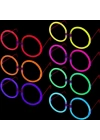 Glow Stick Yuvarlak Parti Gözlüğü 6 Adet
