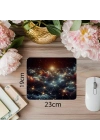 Gökbilim Temalı Modern Space Mouse Pad - 19x23 cm 2 mm Dikdörtgen İthal Baskılı Mouse Pad