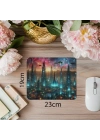 Gökyüzünde Parlayan Gece Şehri Mousepad - 19x23 cm 2 mm Dikdörtgen İthal Baskılı Mouse Pad