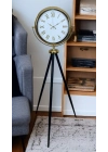 ® Gold Göz Alıcı Tripod Ayaklı Duvar Saati