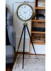 ® Gold Göz Alıcı Tripod Ayaklı Duvar Saati