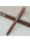 Gold İşlemeli Kahverengi Metal Roller Kalem