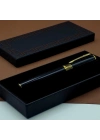 Gold İşlemeli Siyah Metal Roller Kalem