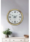 ® Gold Lüks 40 Cm Metal Modern Duvar Saati