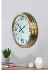 ® Gold Lüks 40 Cm Metal Modern Duvar Saati