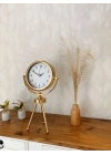 ® Gold Luxury Modern Üç Ayaklı Masa Saati