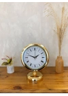 ® Gold Metal Desenli Roma Rakamlı Masa Saati