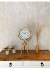 ® Gold Metal Mini Tripod Çini Desenli Roma Rakamı Masa Saati 45×26 cm