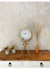 ® Gold Metal Mini Tripod Retro Masa Saati 45×26 cm