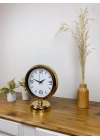 ® Gold Metal Modern Masa Saati 25×20 cm