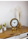 ® Gold Metal Retro Masa Saati 25×20 cm