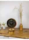 ® Gold Metal Sade Masa Saati 25×20 cm