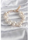 Gold Renk İnci Model Kadın Bileklik