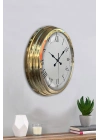 ® Gold Şık 40 Cm Metal Roma Rakamlı Duvar Saati