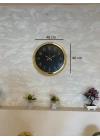® Golden Night Luxury 40 Cm Metal Duvar Saati