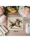 Golden Retriever Oyun Pozunda Mousepad - 19x23 cm 2 mm Dikdörtgen İthal Baskılı Mouse Pad
