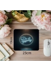 Görünmez Askıdan Sarkan Neon Yazı Mousepad - 19x23 cm 2 mm Dikdörtgen İthal Baskılı Mouse Pad